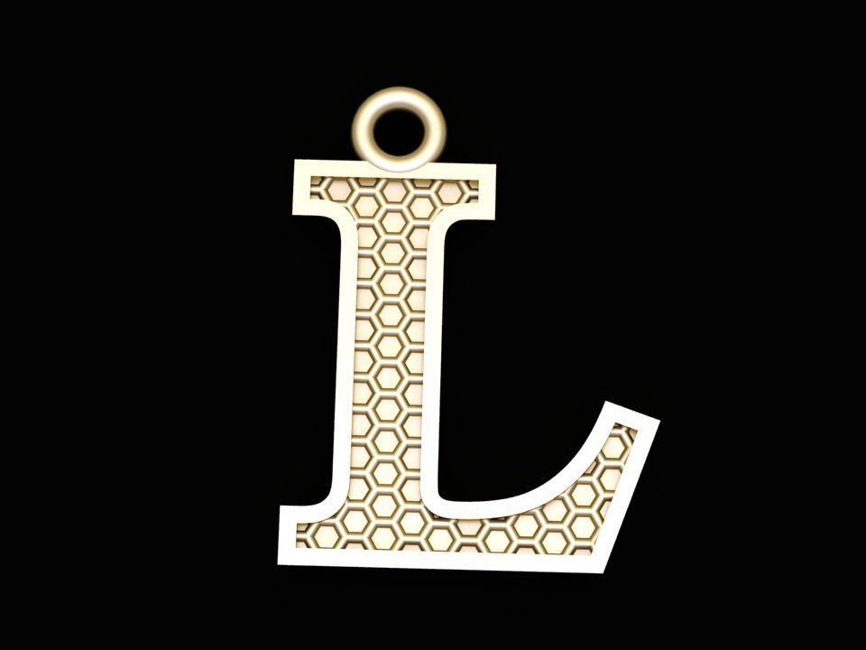 Alphabets Letter Pendants 31 Letters in file  02 3D print model_29