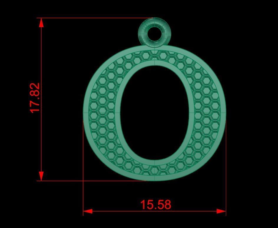 Alphabets Letter Pendants 31 Letters in file  02 3D print model_36