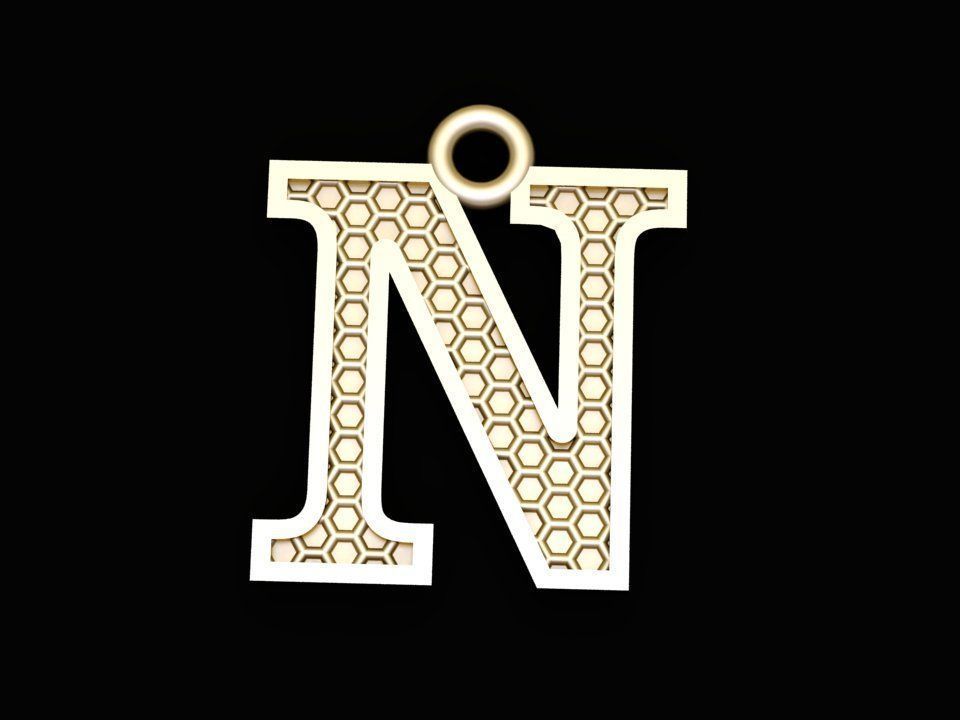 Alphabets Letter Pendants 31 Letters in file  02 3D print model_33