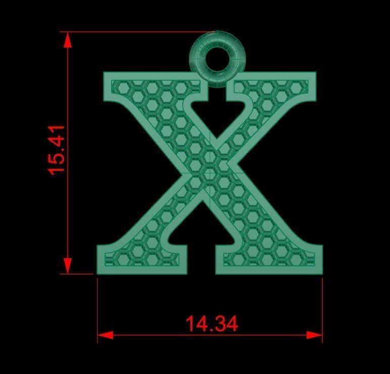 Alphabets Letter Pendants 31 Letters in file  02 3D print model_60