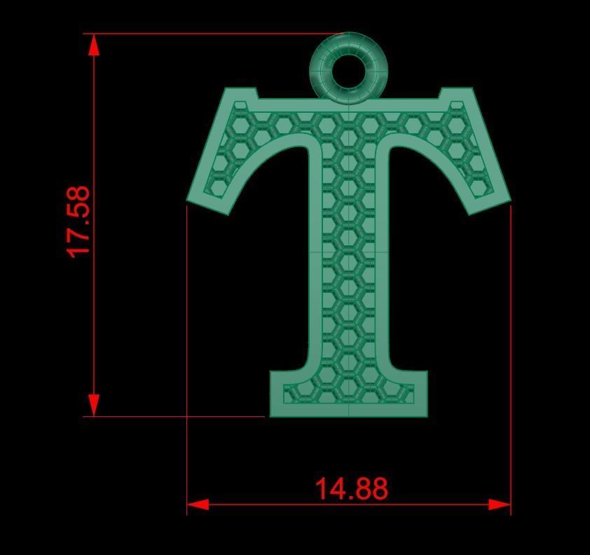 Alphabets Letter Pendants 31 Letters in file  02 3D print model_50