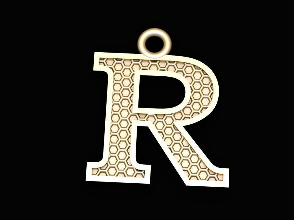 Alphabets Letter Pendants 31 Letters in file  02 3D print model_43