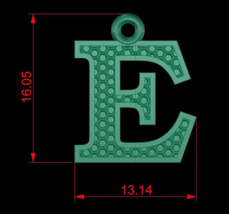 Alphabets Letter Pendants 31 Letters in file  02 3D print model_14