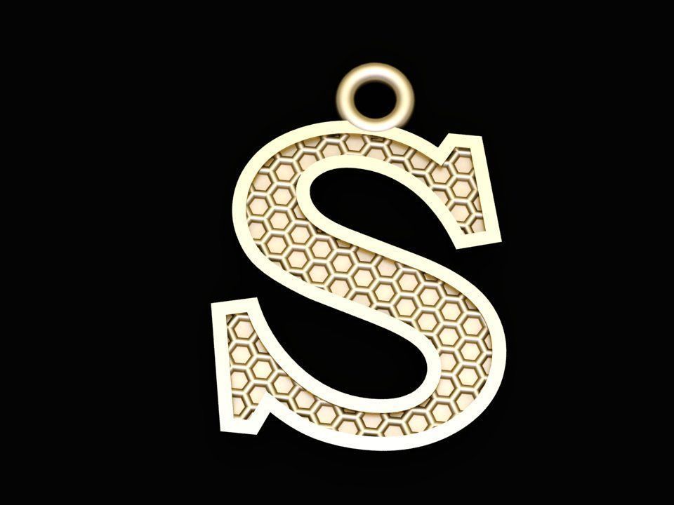 Alphabets Letter Pendants 31 Letters in file  02 3D print model_45