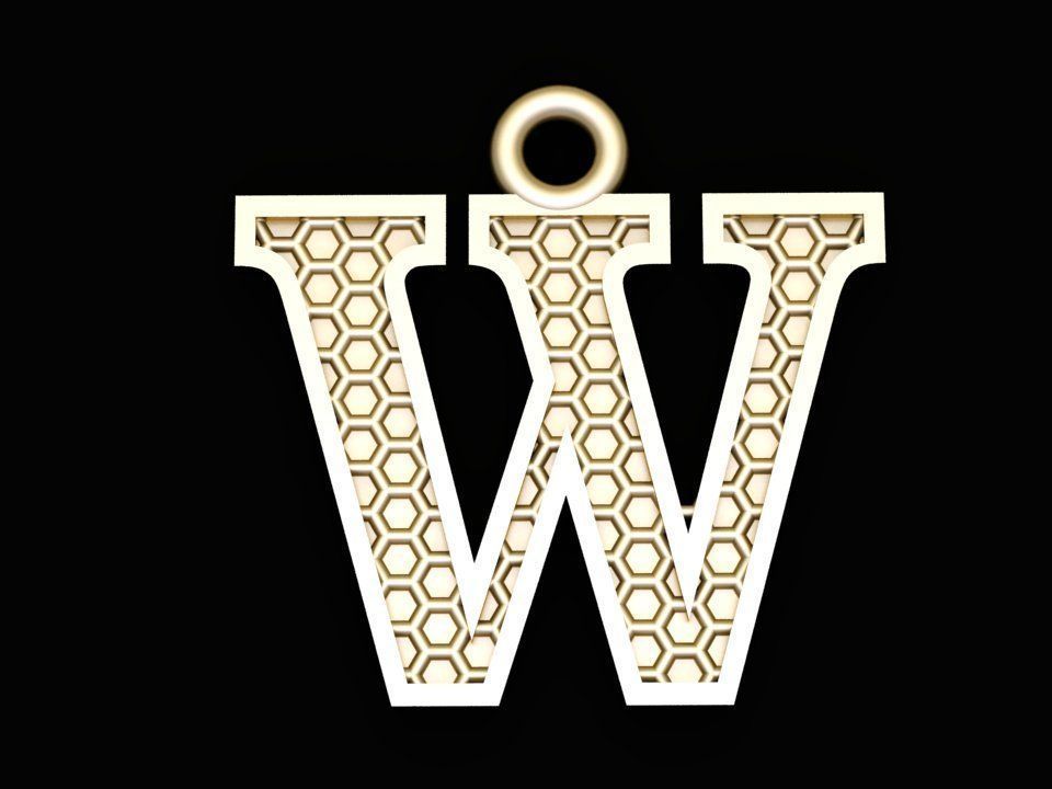 Alphabets Letter Pendants 31 Letters in file  02 3D print model_57