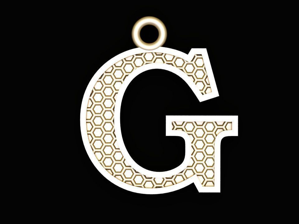 Alphabets Letter Pendants 31 Letters in file  02 3D print model_17