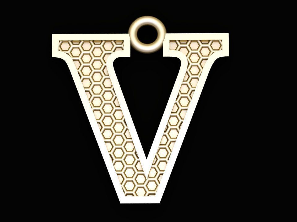 Alphabets Letter Pendants 31 Letters in file  02 3D print model_55