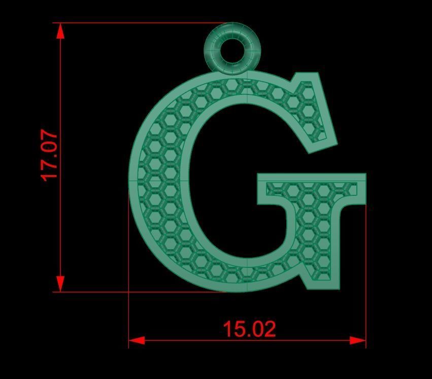 Alphabets Letter Pendants 31 Letters in file  02 3D print model_18