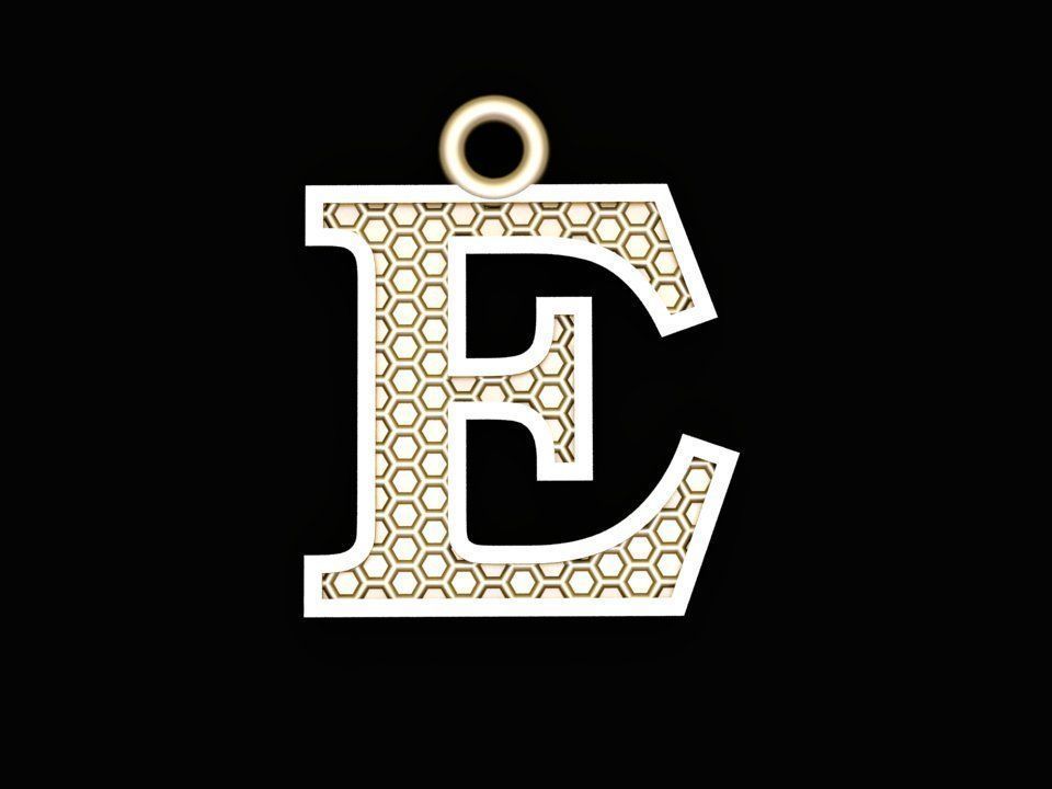Alphabets Letter Pendants 31 Letters in file  02 3D print model_13