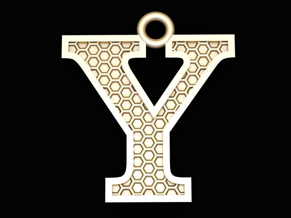 Alphabets Letter Pendants 31 Letters in file  02 3D print model_61