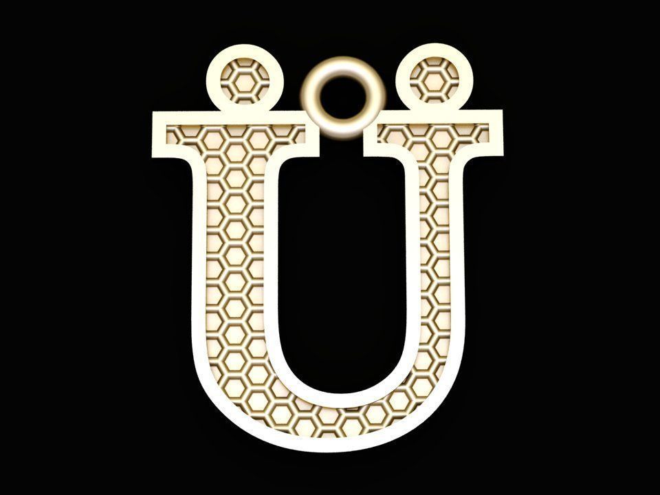 Alphabets Letter Pendants 31 Letters in file  02 3D print model_53