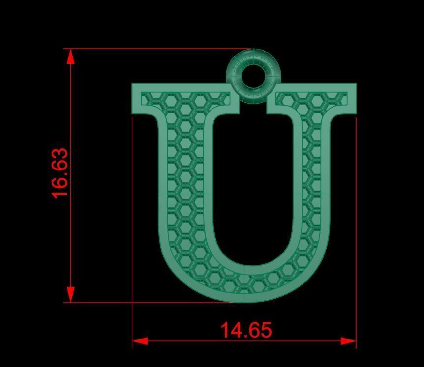 Alphabets Letter Pendants 31 Letters in file  02 3D print model_52