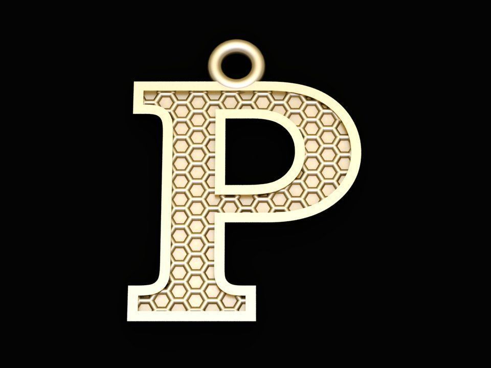 Alphabets Letter Pendants 31 Letters in file  02 3D print model_39