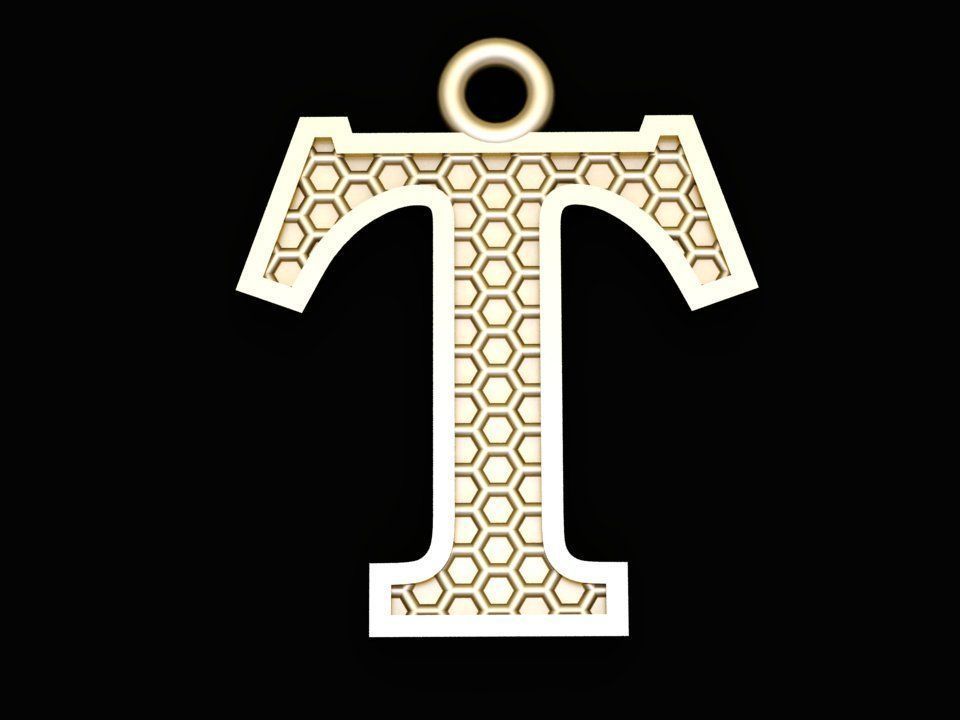 Alphabets Letter Pendants 31 Letters in file  02 3D print model_49