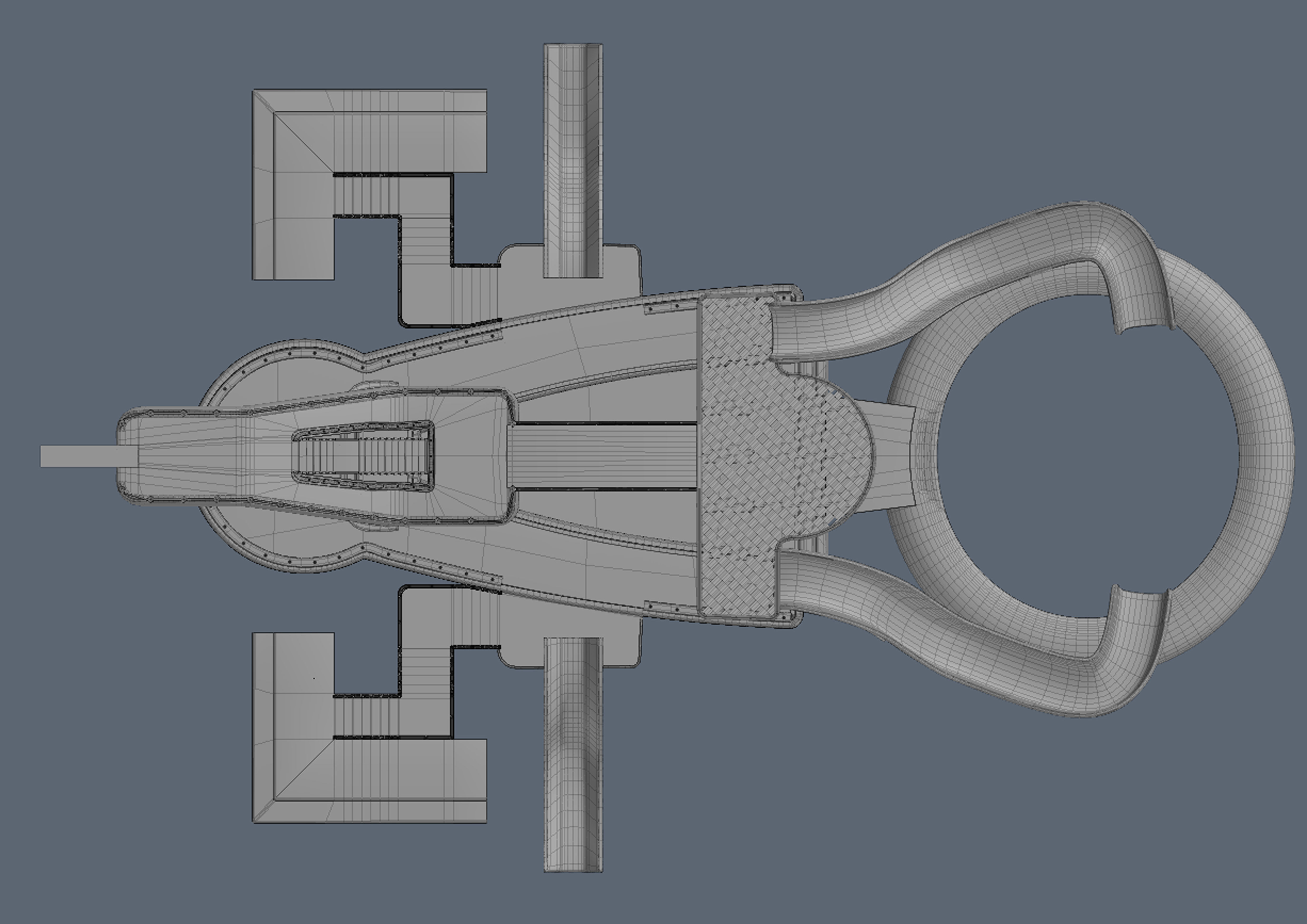 aqua ship 3D model_9
