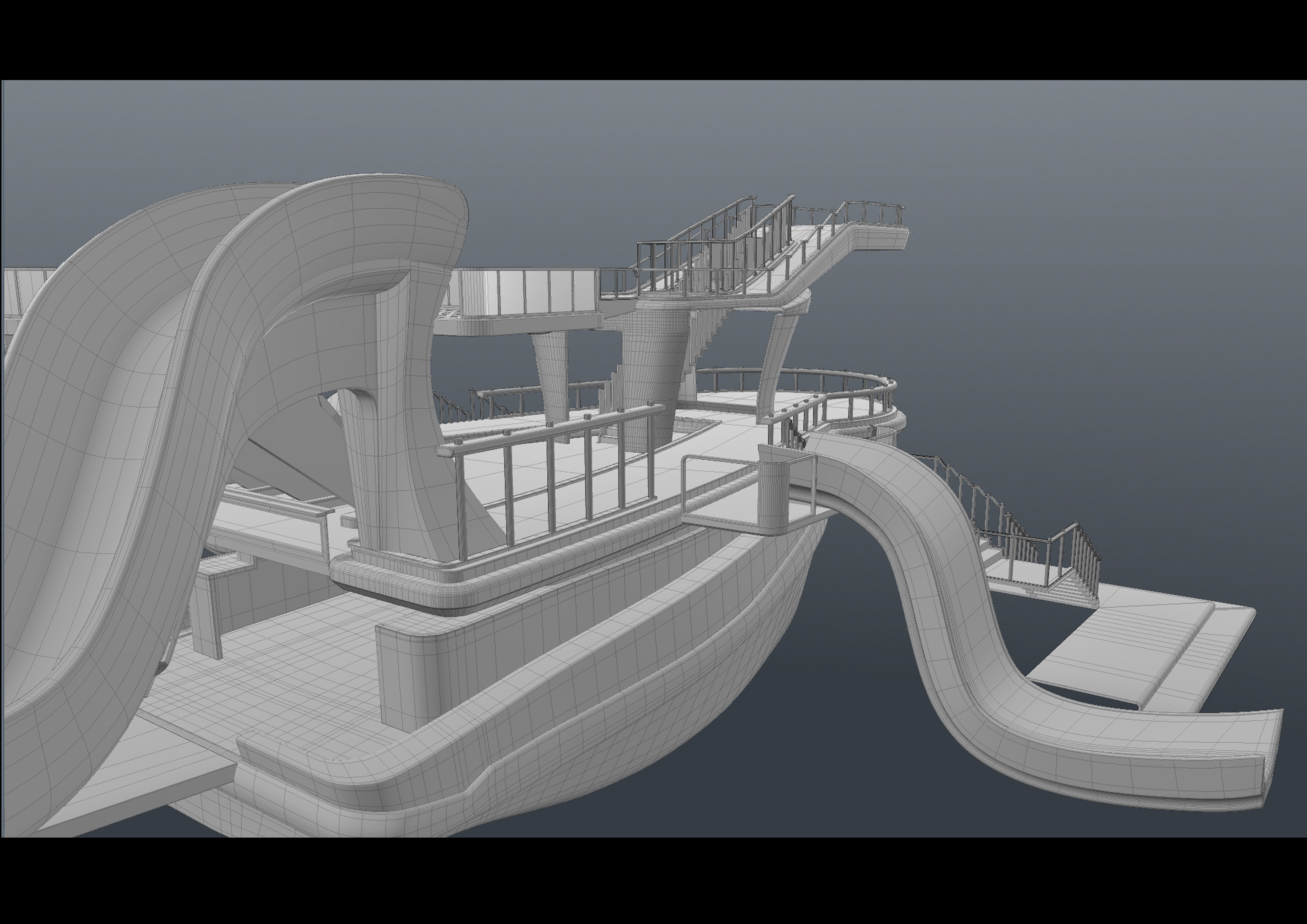 aqua ship 3D model_8