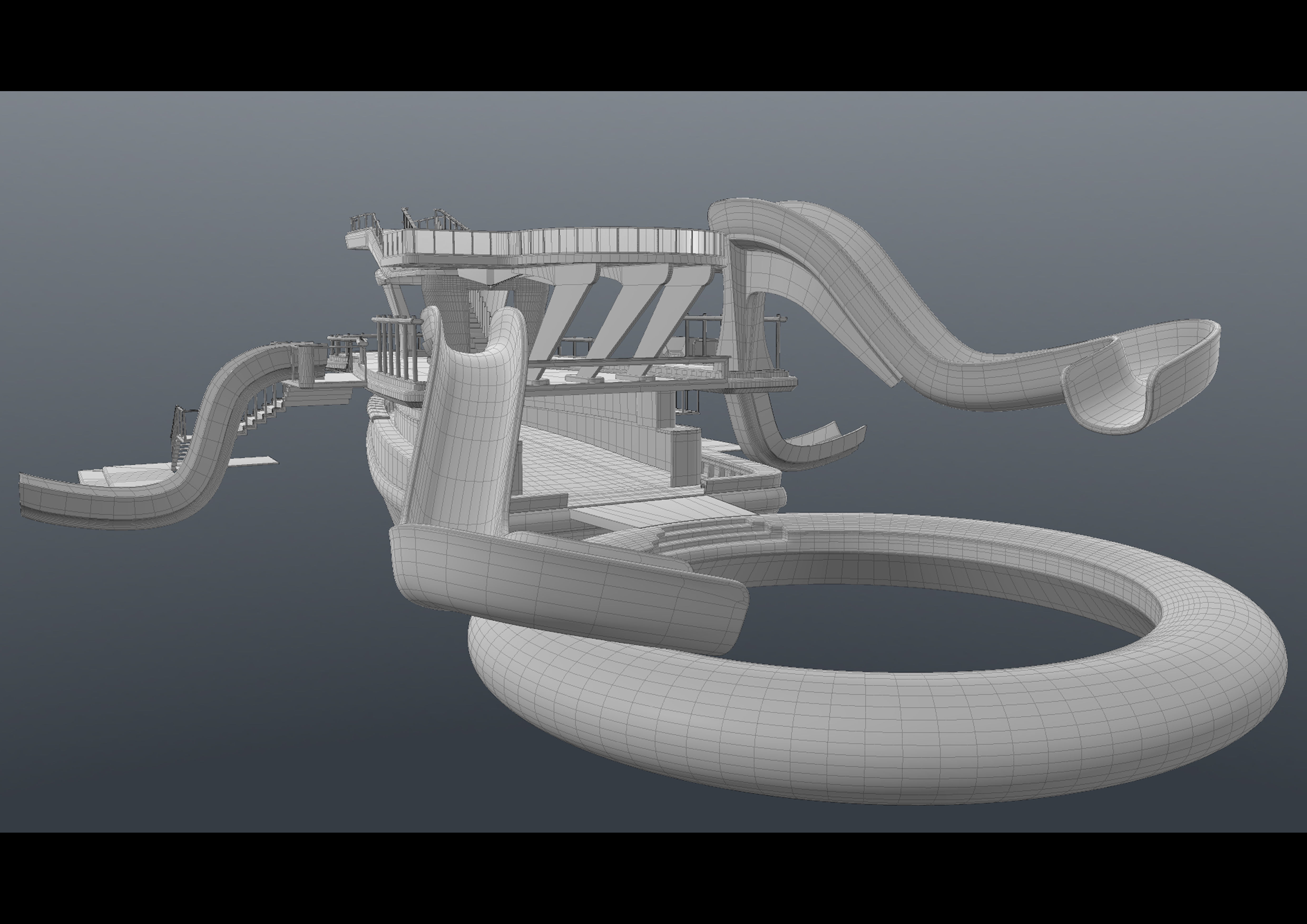 aqua ship 3D model_7