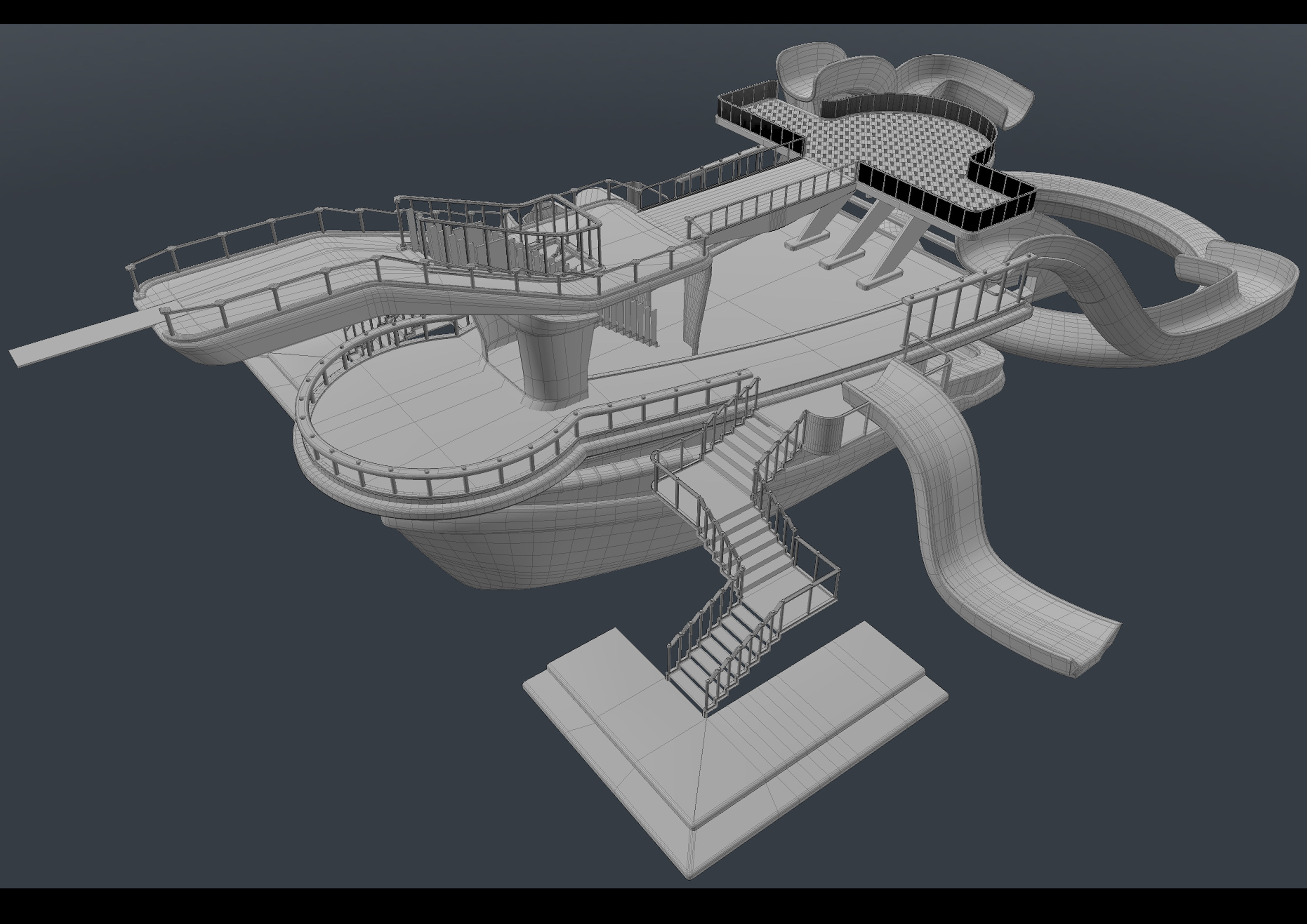 aqua ship 3D model_5