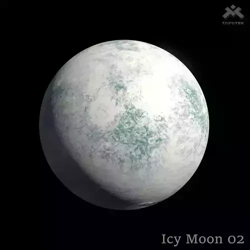 Icy Moon 02 - 8k PBR Low-poly 3D model