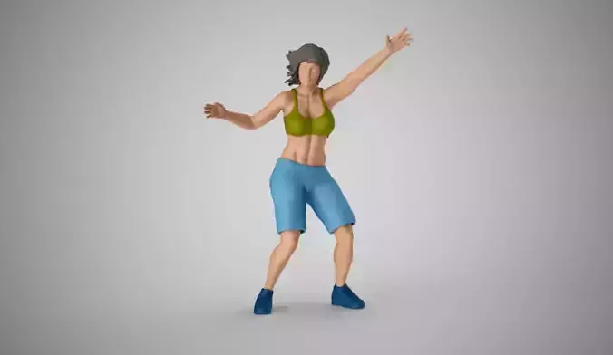 Girl Plays Street Basketball 2