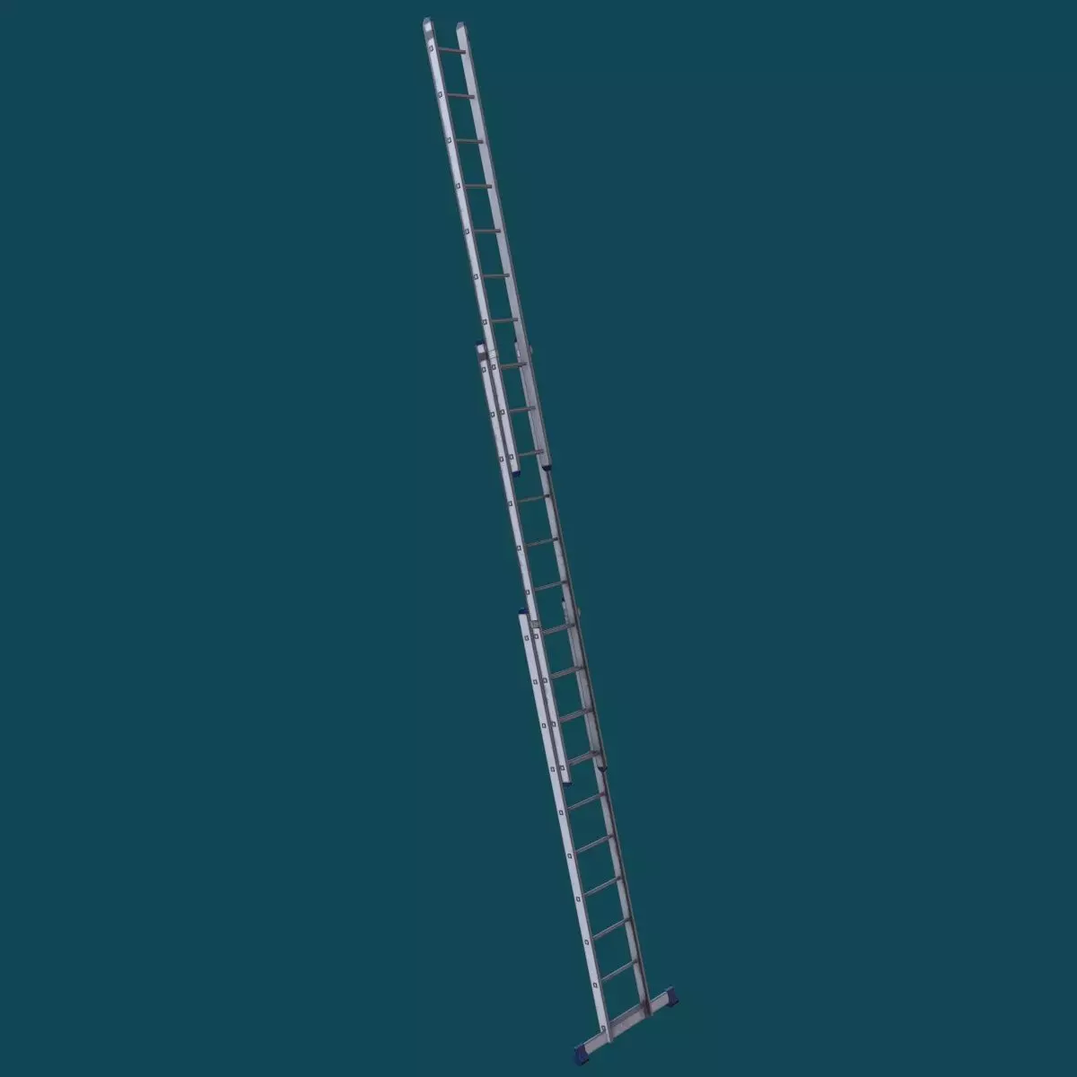 Ladder 4 Game Ready aluminium extension Low-poly 3D model