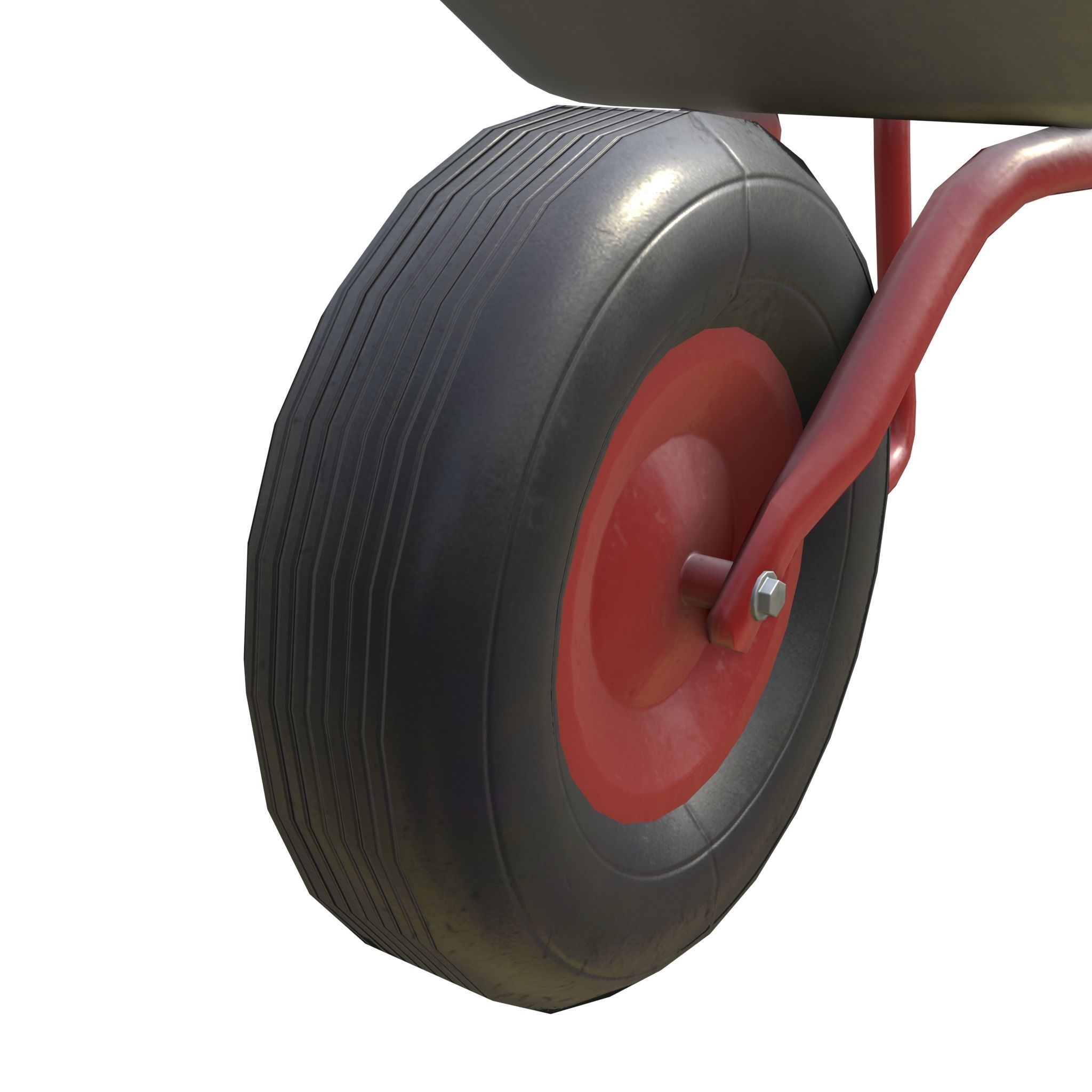 Game-ready Wheelbarrow Clean - Unity - HDRP - UE4 Low-poly 3D model_14