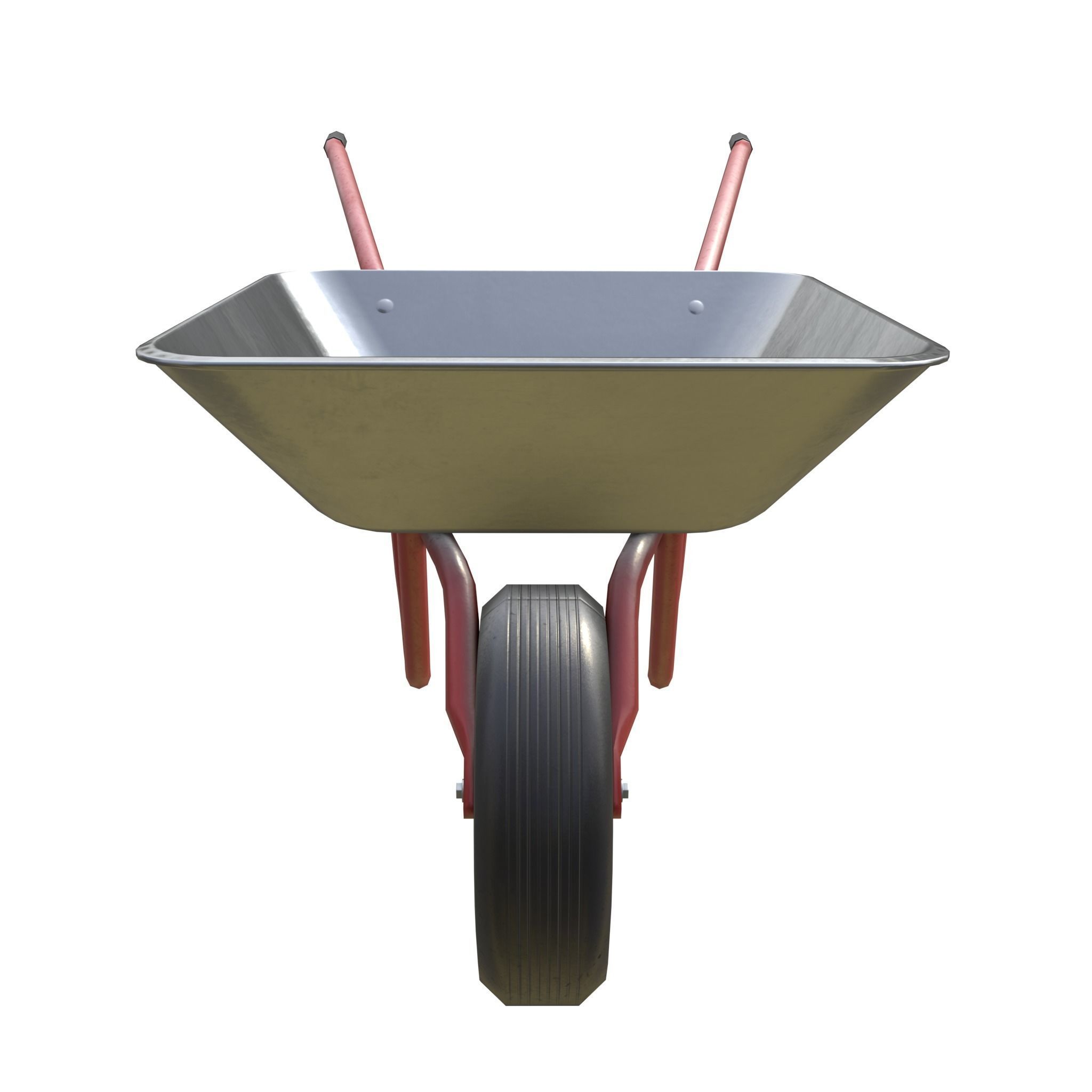 Game-ready Wheelbarrow Clean - Unity - HDRP - UE4 Low-poly 3D model_7