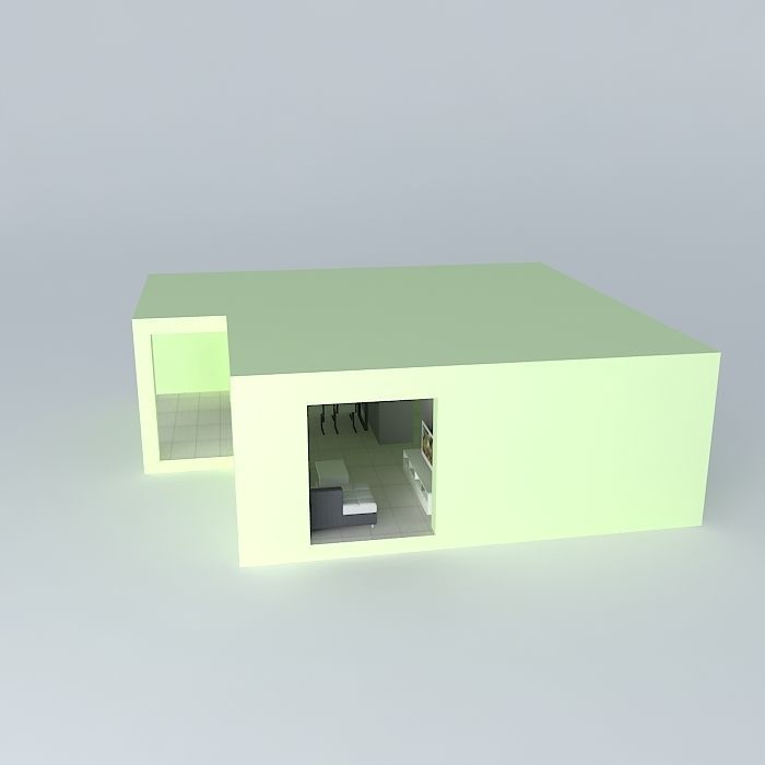 Small Apartment design Free 3D model_2