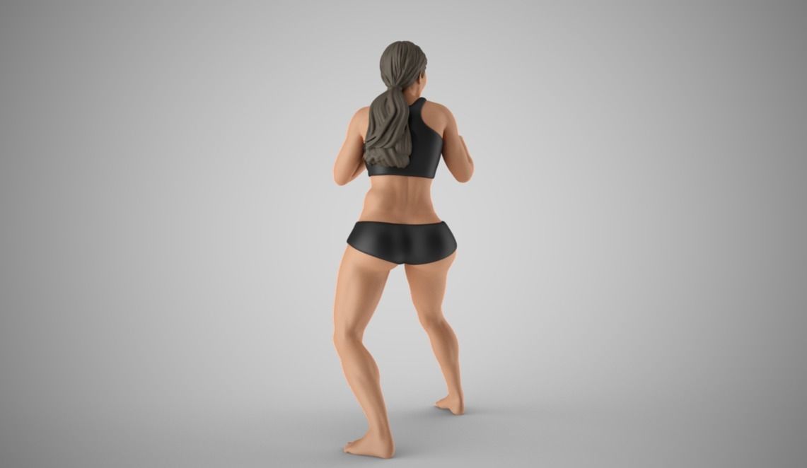 Boxer Girl 2 3D print model_9