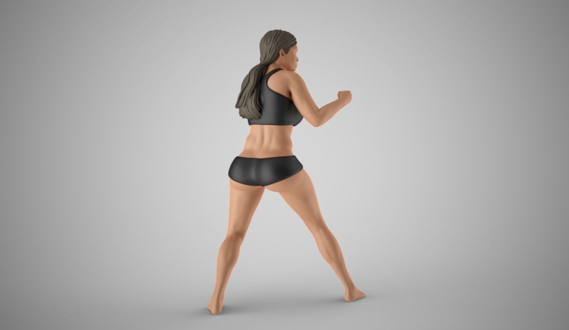 Boxer Girl 2 3D print model_10