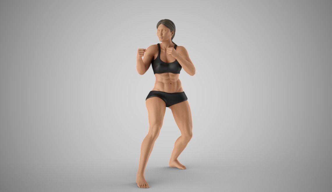 Boxer Girl 2 3D print model_5
