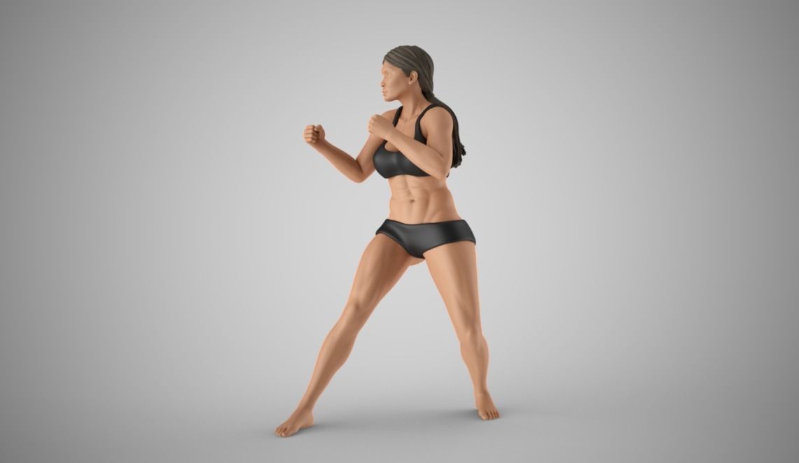Boxer Girl 2 3D print model_6