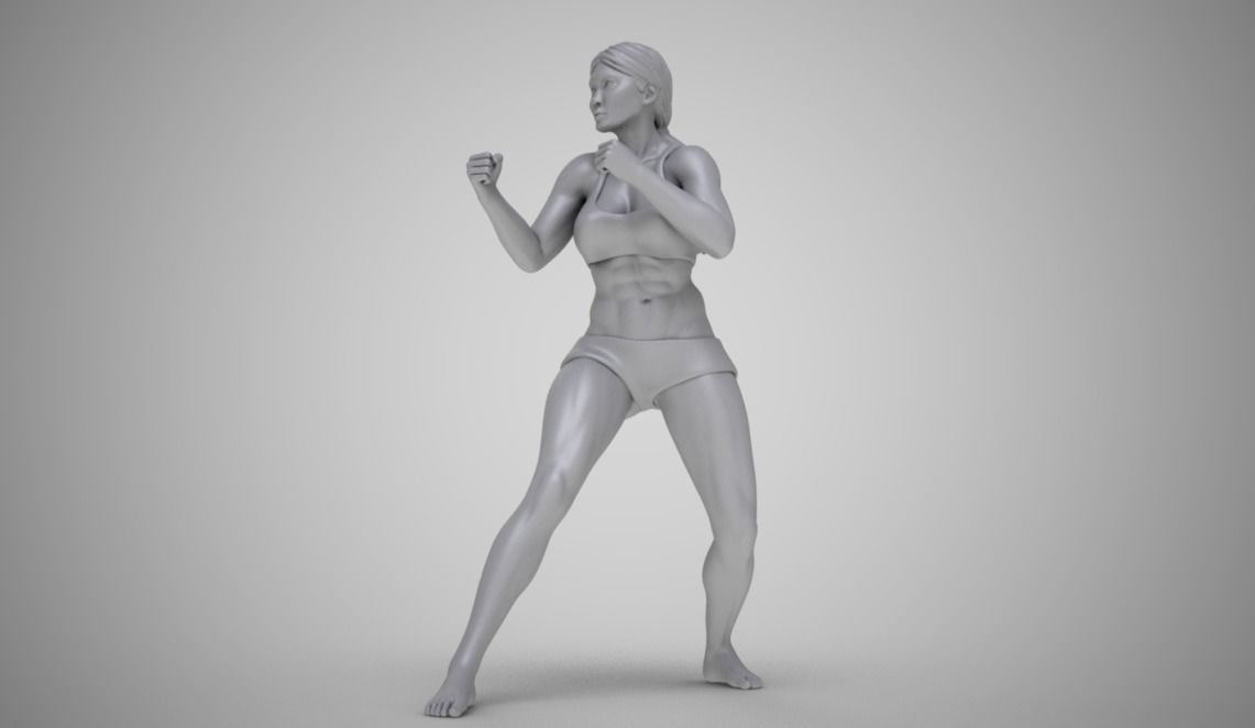 Boxer Girl 2 3D print model_1