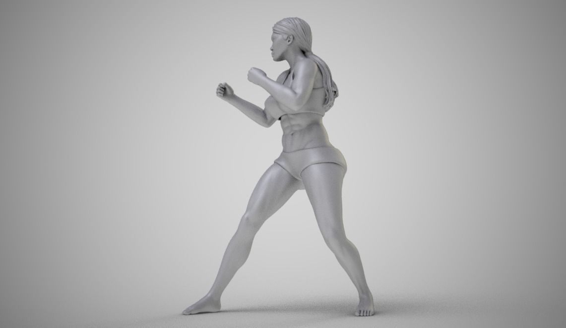 Boxer Girl 2 3D print model_2