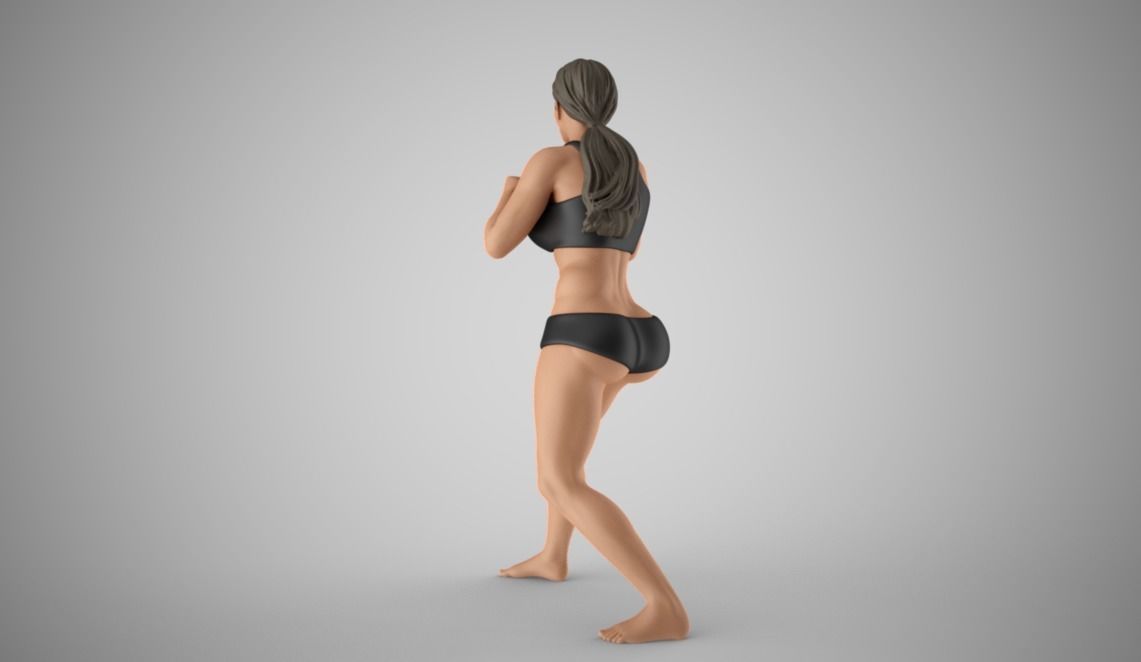Boxer Girl 2 3D print model_8
