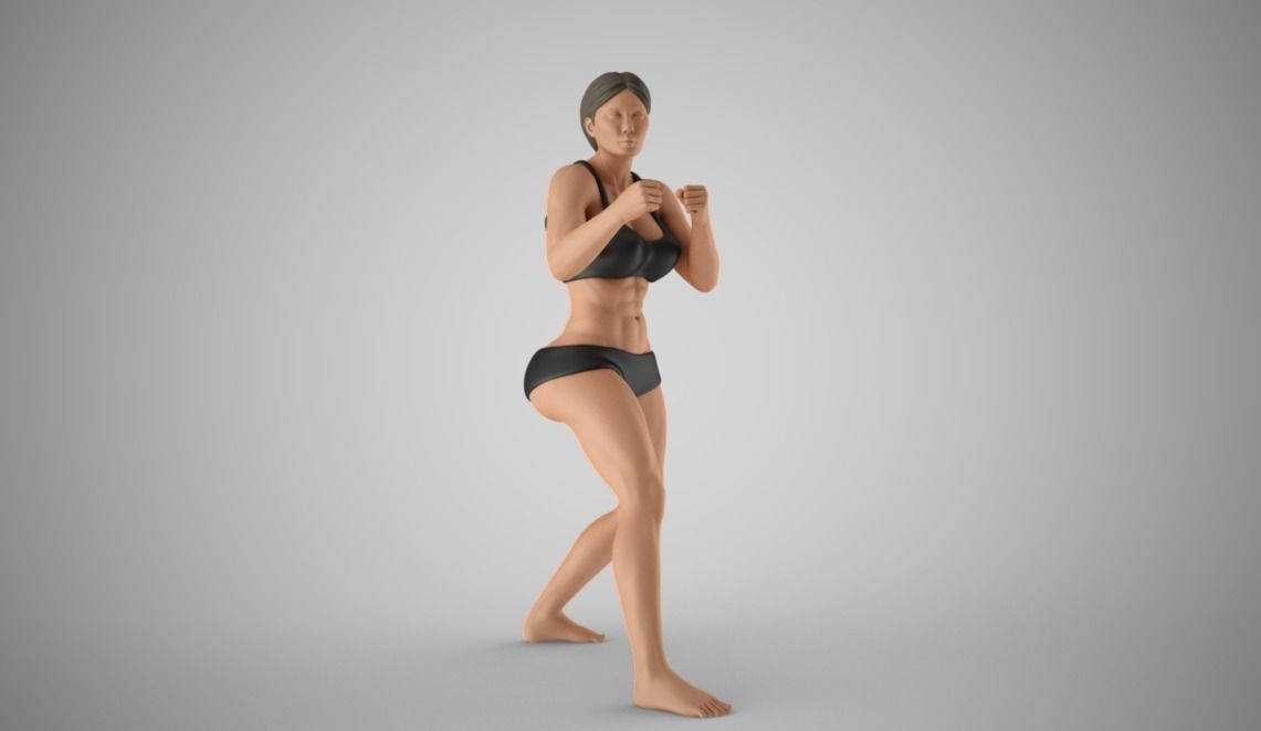 Boxer Girl 2 3D print model_4