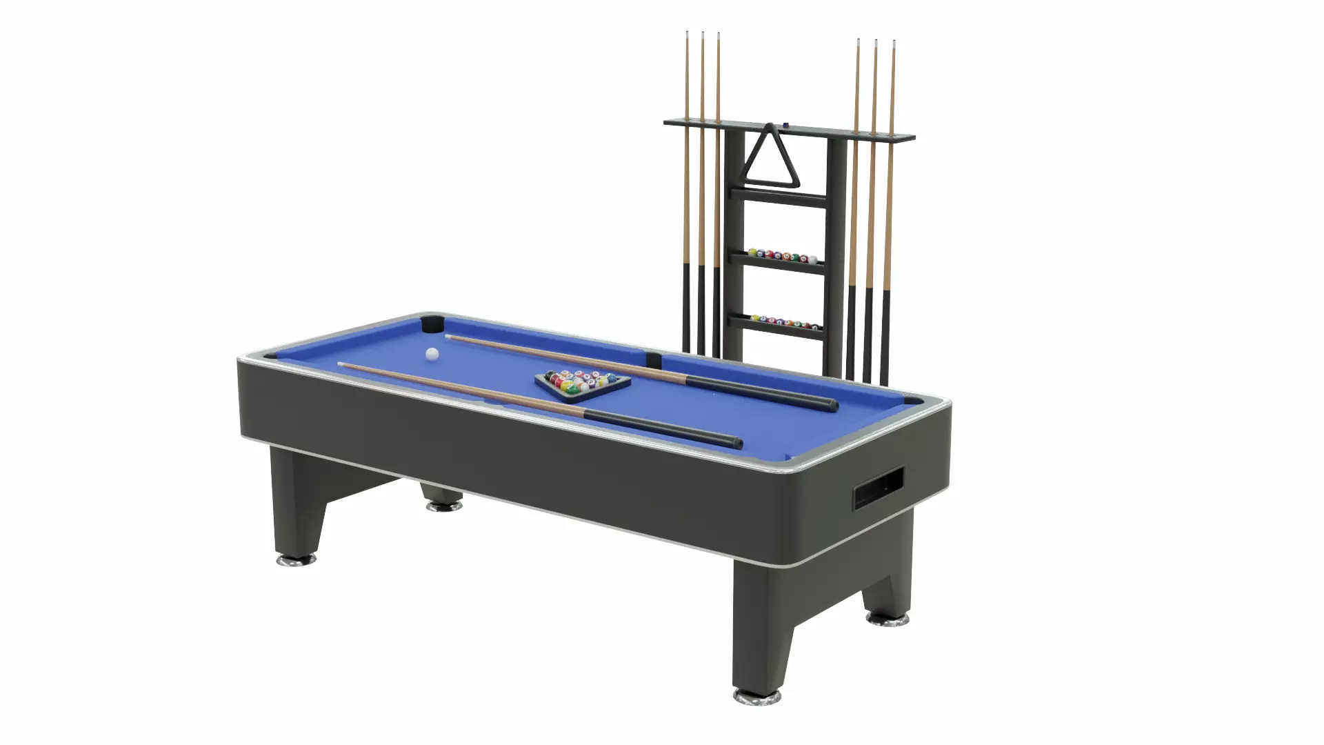 Pool Table Scene Collection Low-poly 3D model