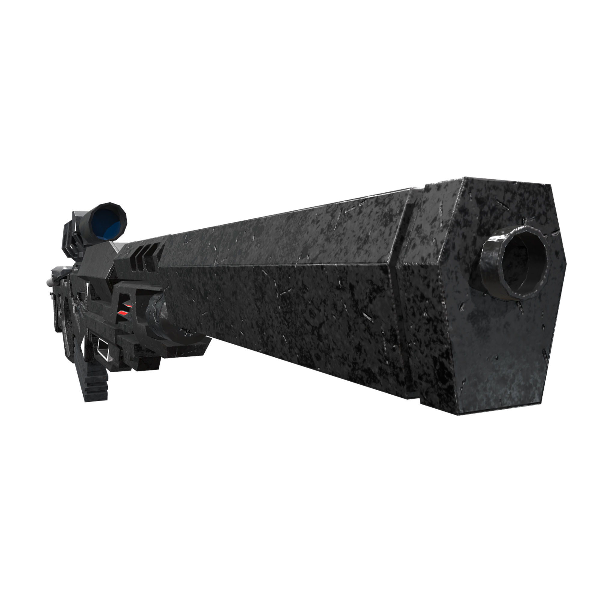 Sci-Fi Sniper Rifle  Low-poly 3D model_5