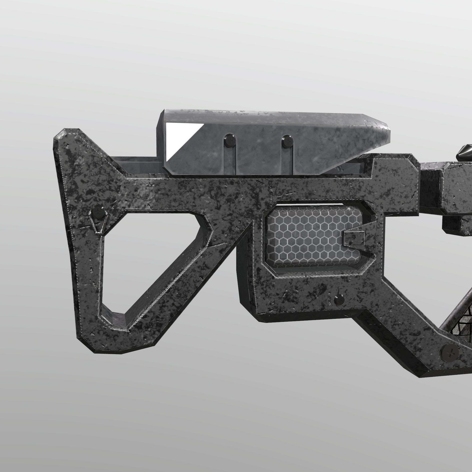 Sci-Fi Sniper Rifle  Low-poly 3D model_9