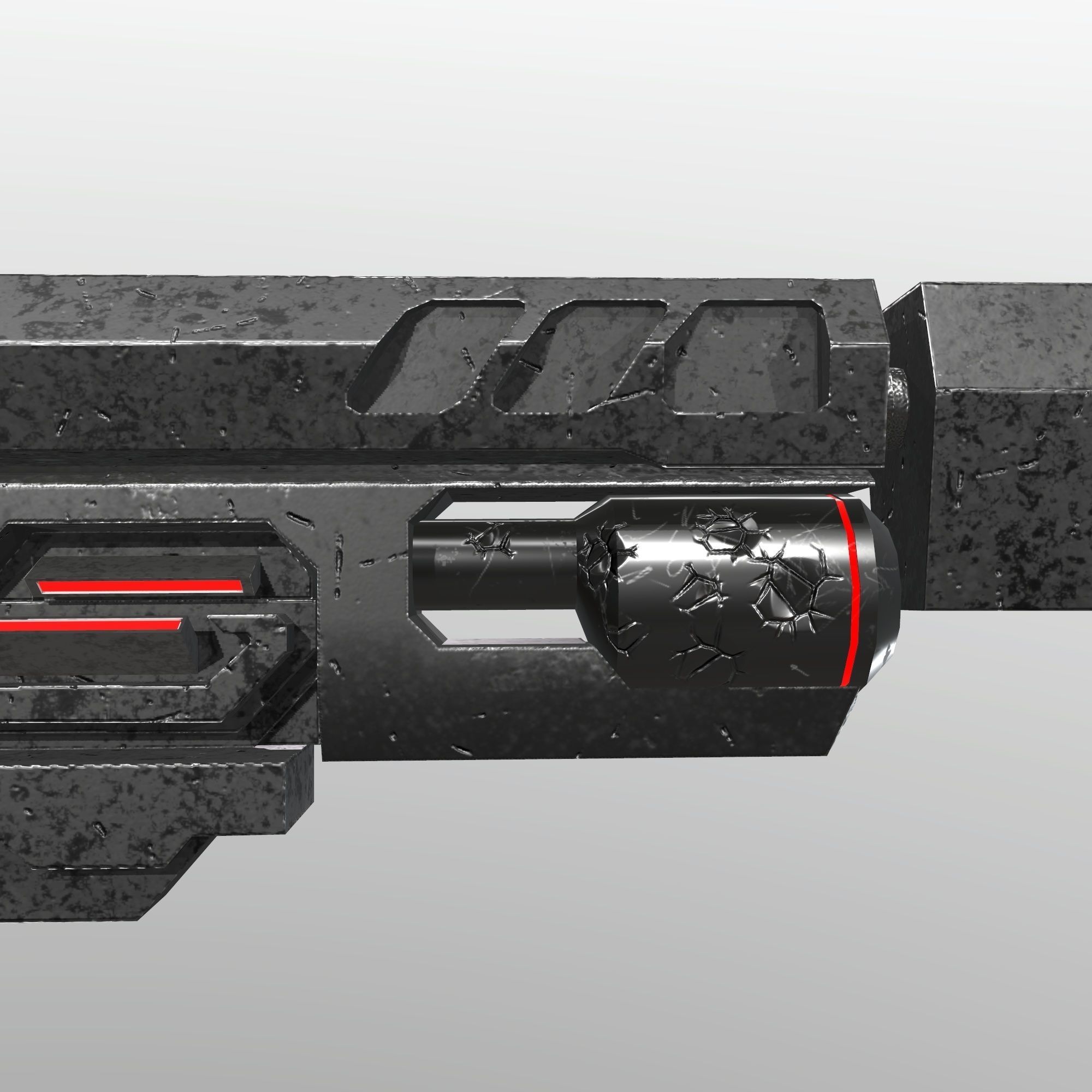 Sci-Fi Sniper Rifle  Low-poly 3D model_13