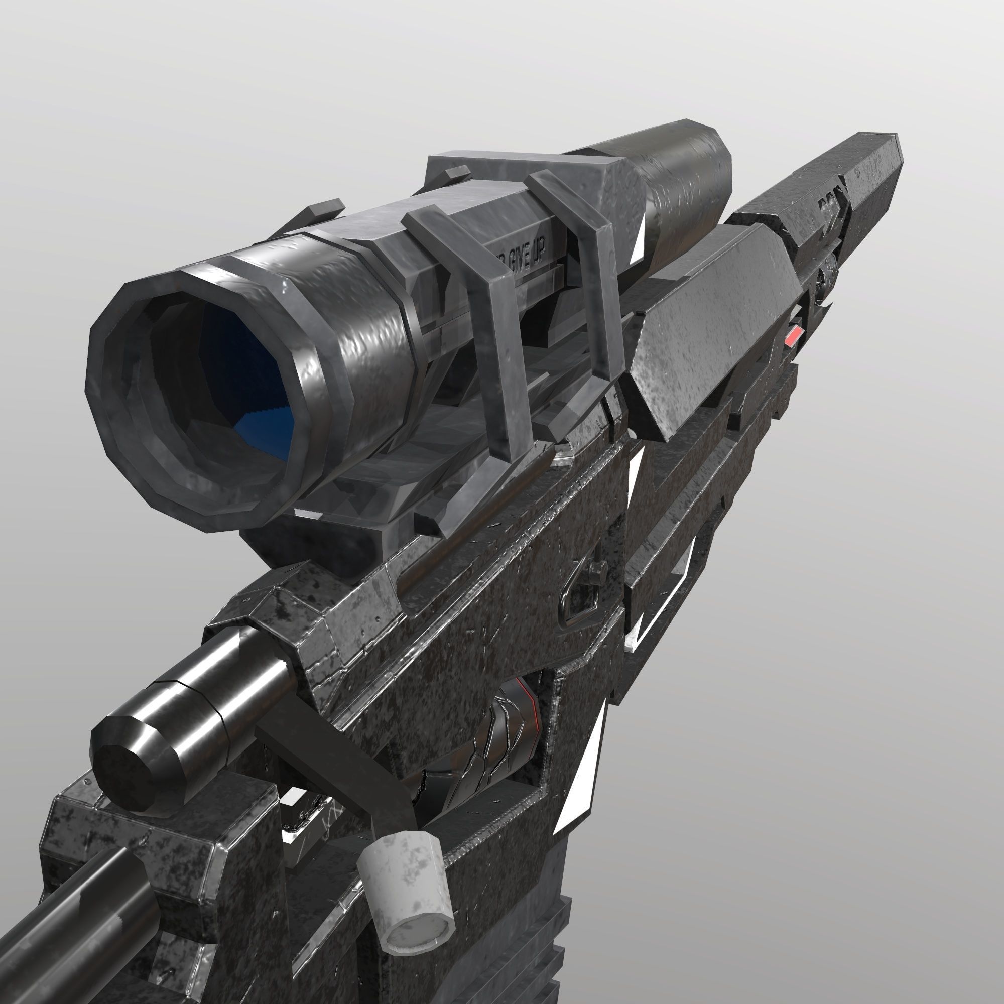 Sci-Fi Sniper Rifle  Low-poly 3D model_12