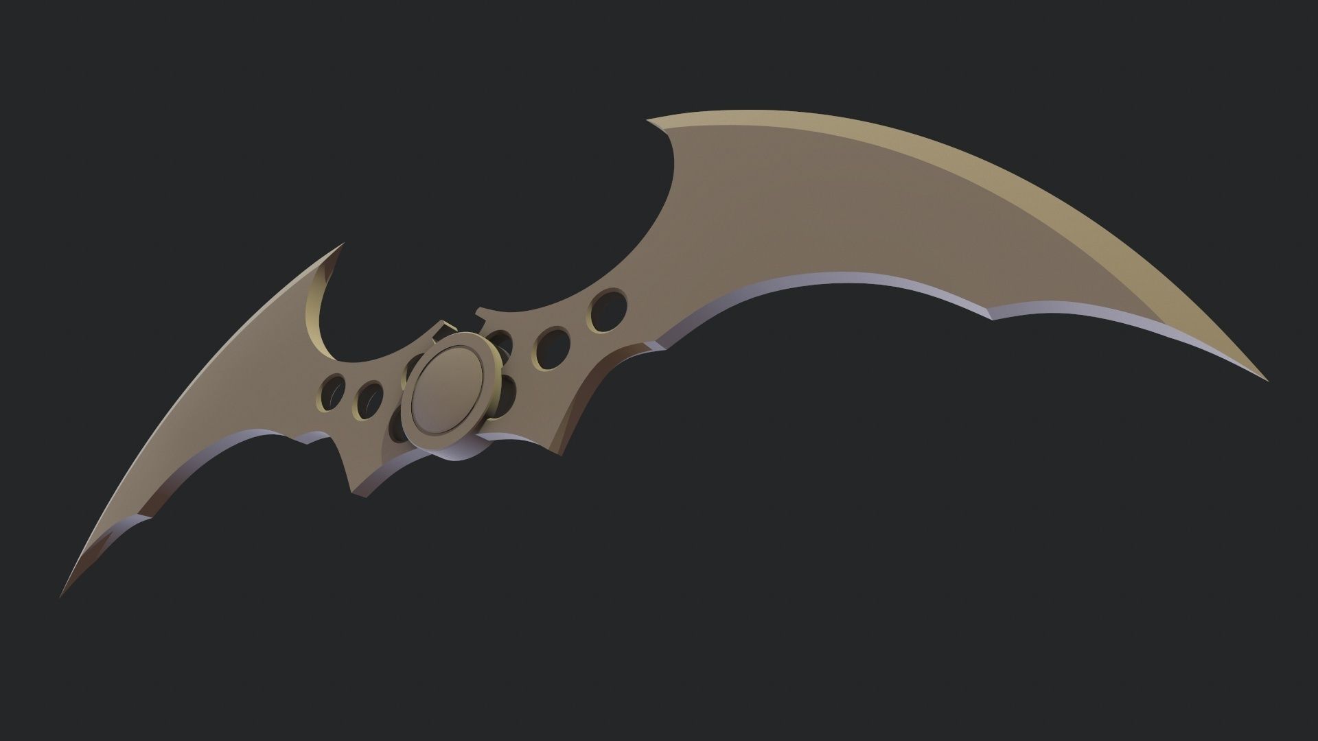 Batman Arkham Batarang - 3D Print 3D print model_3