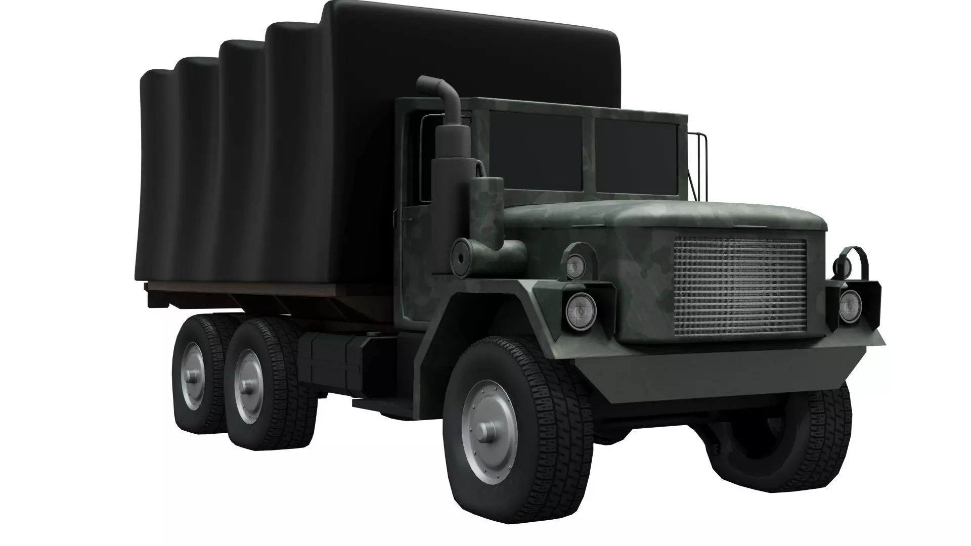 Army Truck Low-poly 3D model