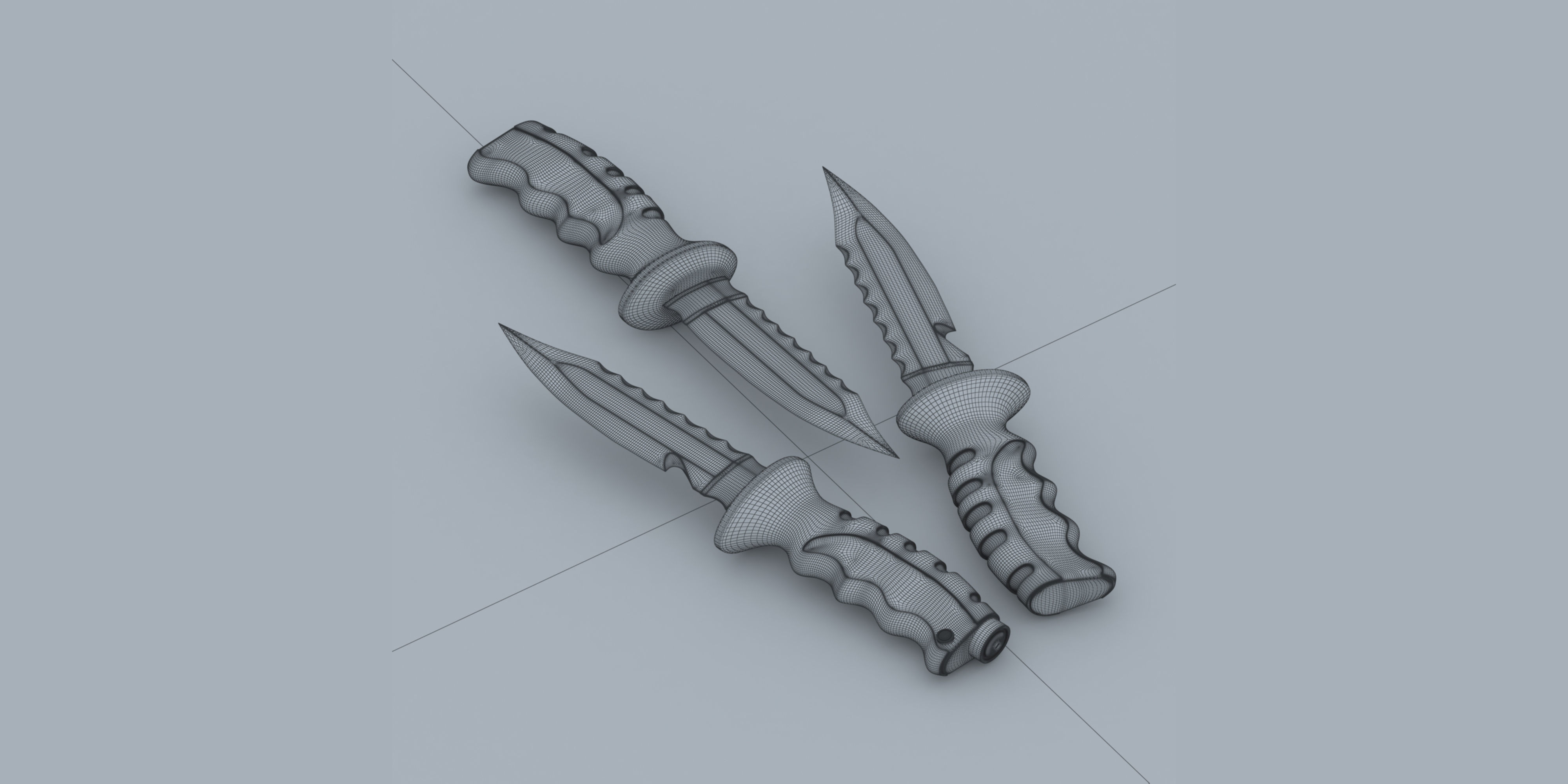 Knife Set 3D model_11