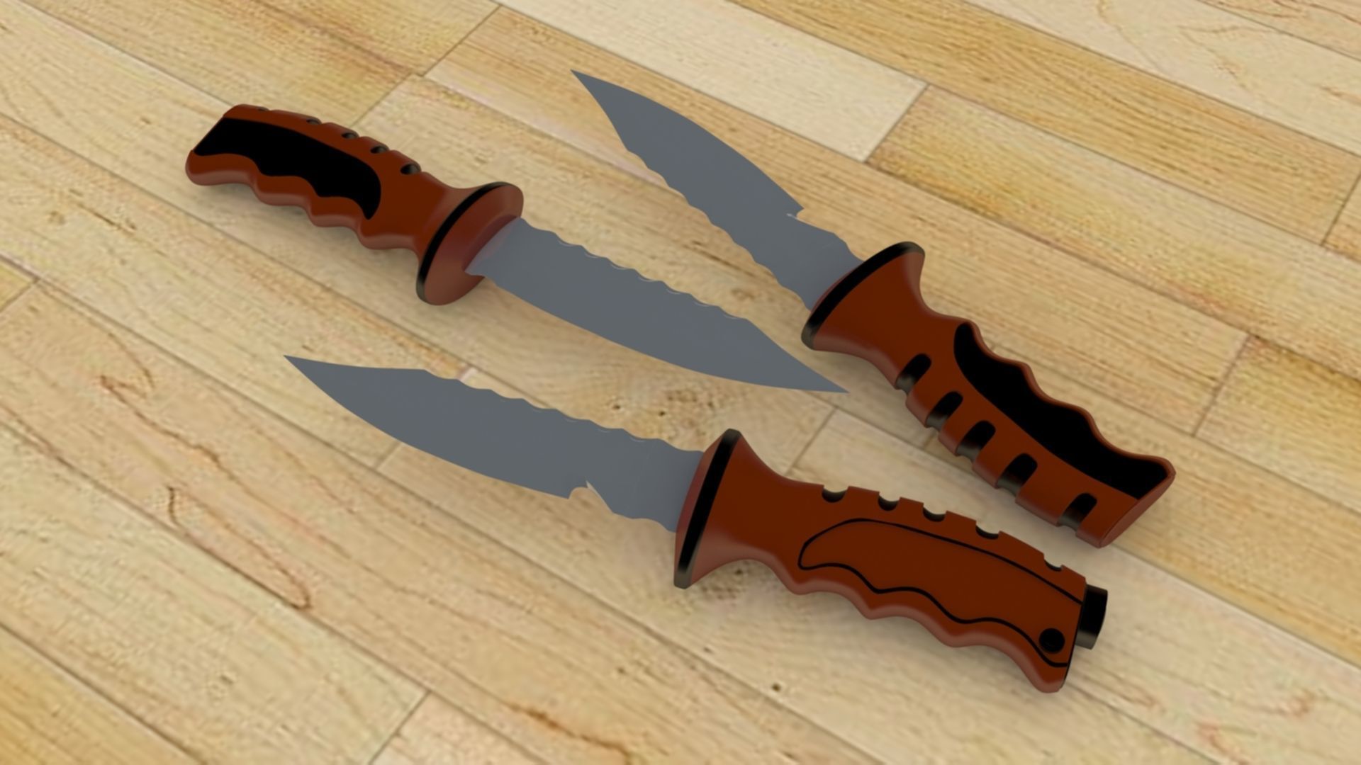 Knife Set 3D model_8