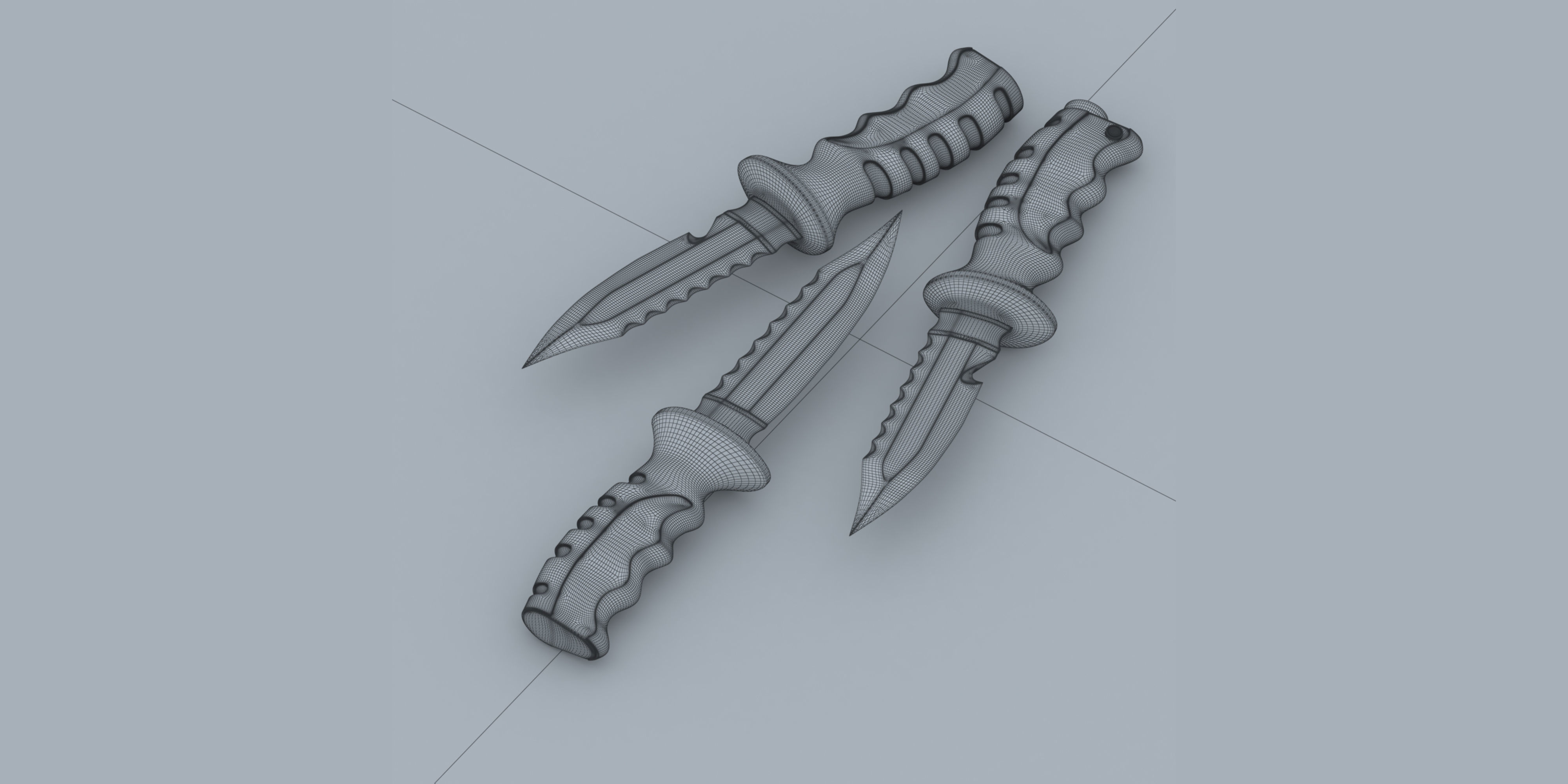 Knife Set 3D model_10