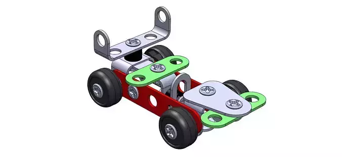Metal Racing Car DIY Toy 3D model