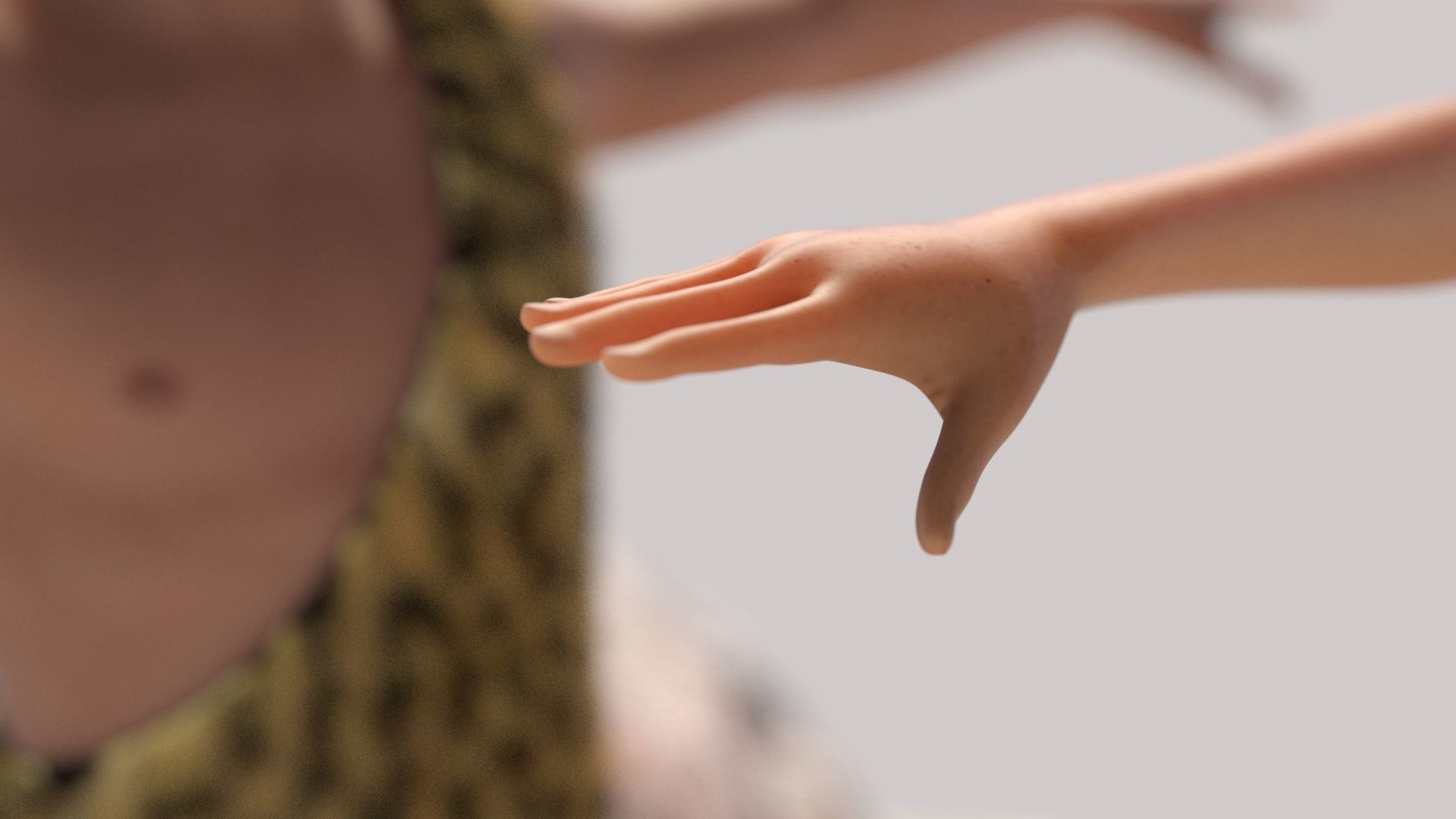 Caveman and Cave Woman Model 3D model_3