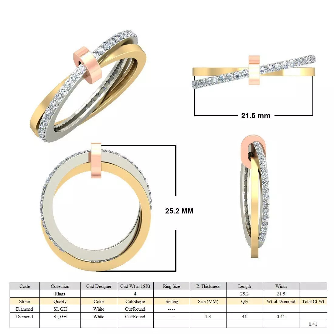 Elegant solitaire ring stone 3dmodel 3D print model 3D print model_0