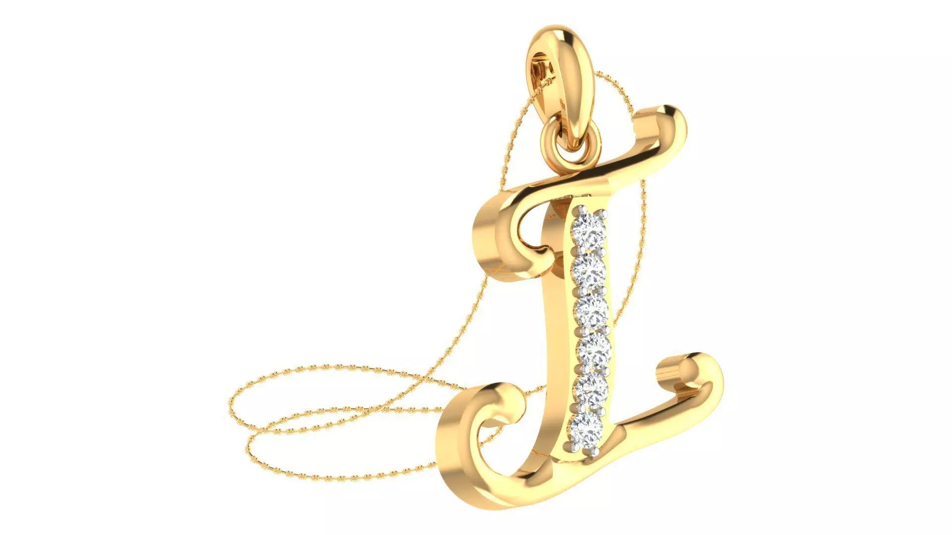 Alphabet-I pendant 3dm stl render 3D print model_0